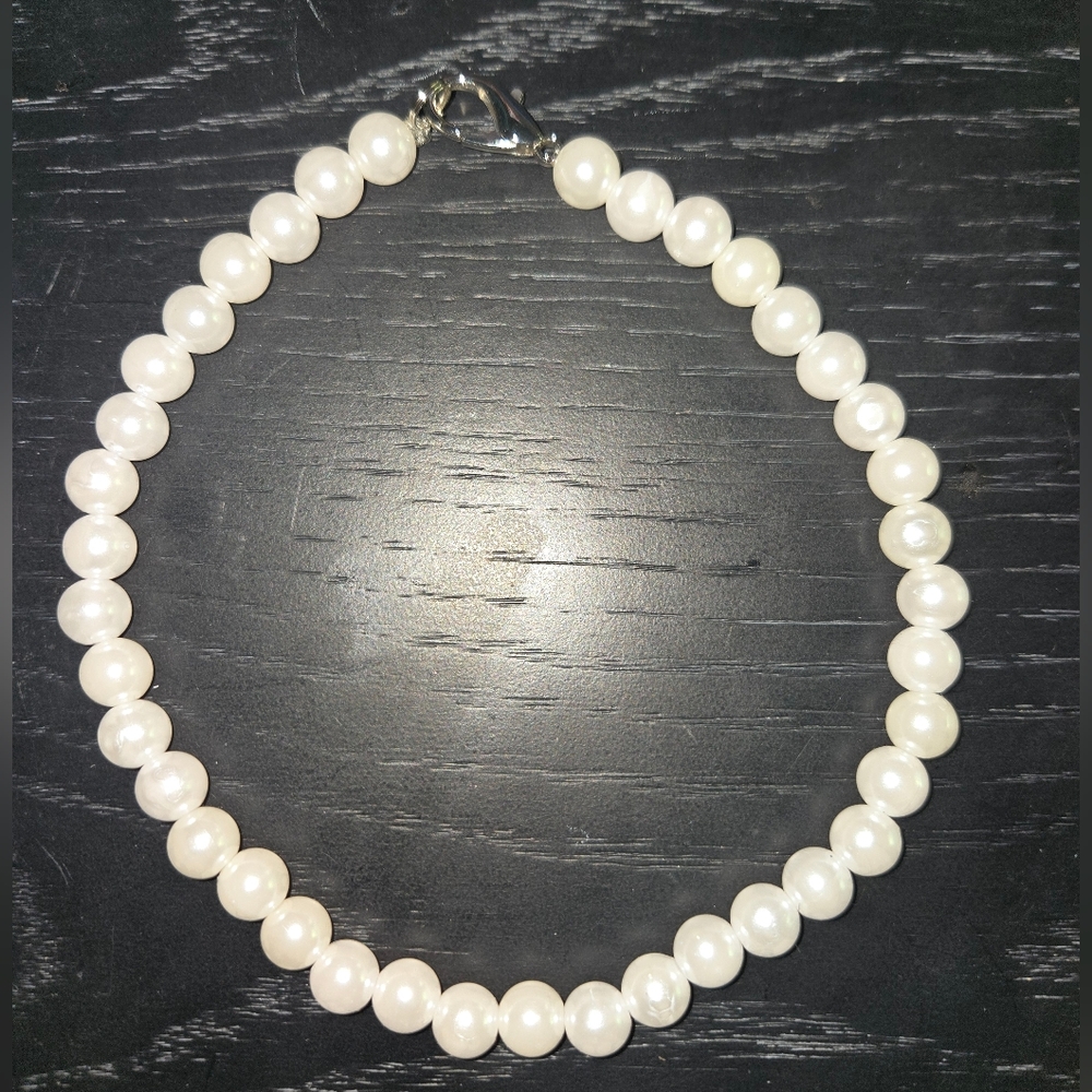 14" Faux Pearl Dog Necklace NEW